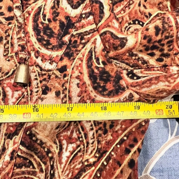 Zenergy by Chico's Paisley Print Zip Front Jacket Size 0 Small Stretch Boho - Picture 10 of 11